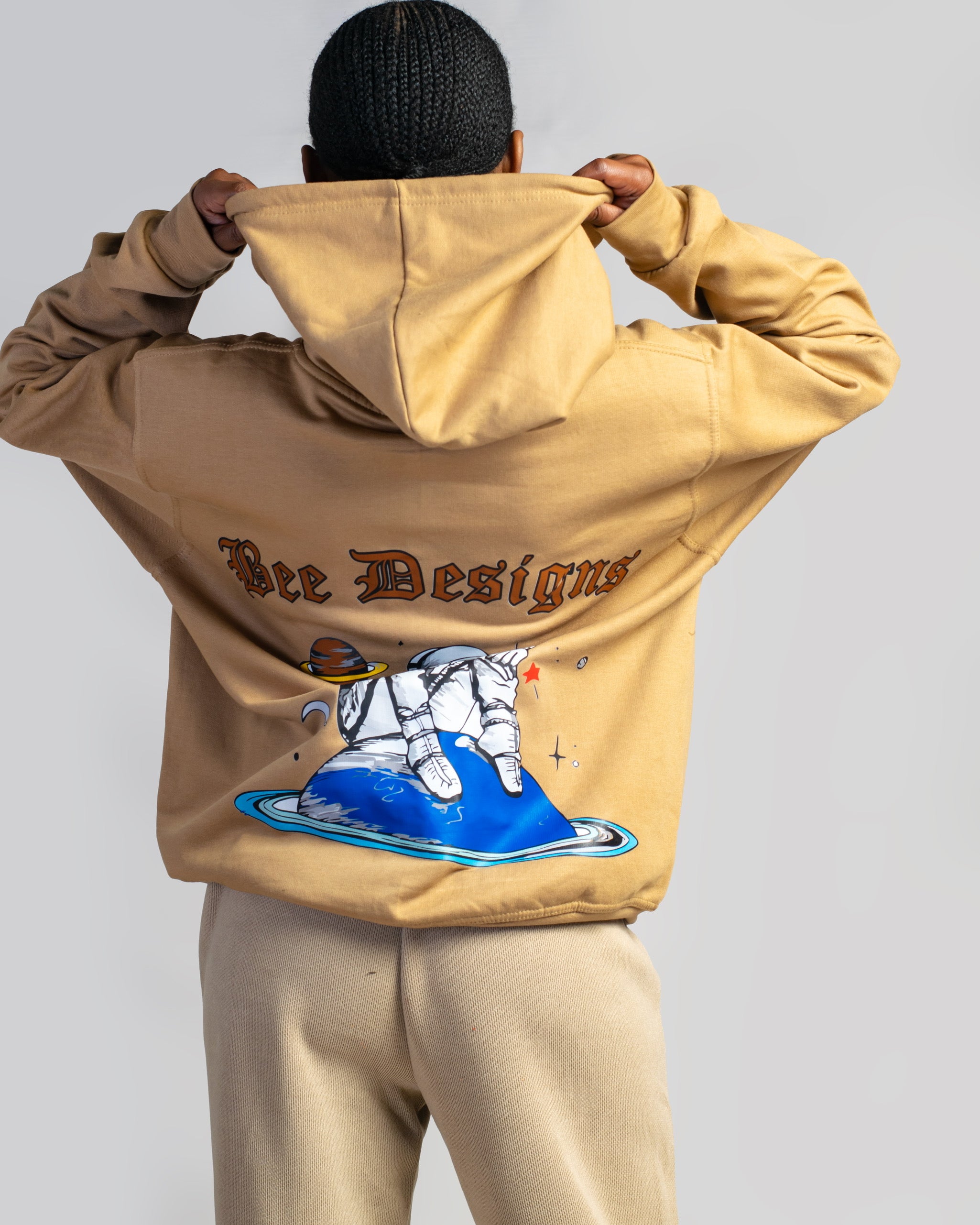 Bee Designs™ Brown Astronaut hoodie