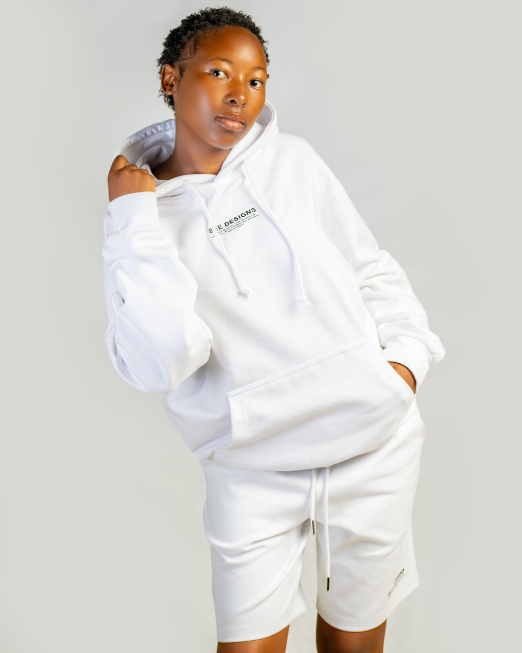 Bee Designs™ 350G White shorts