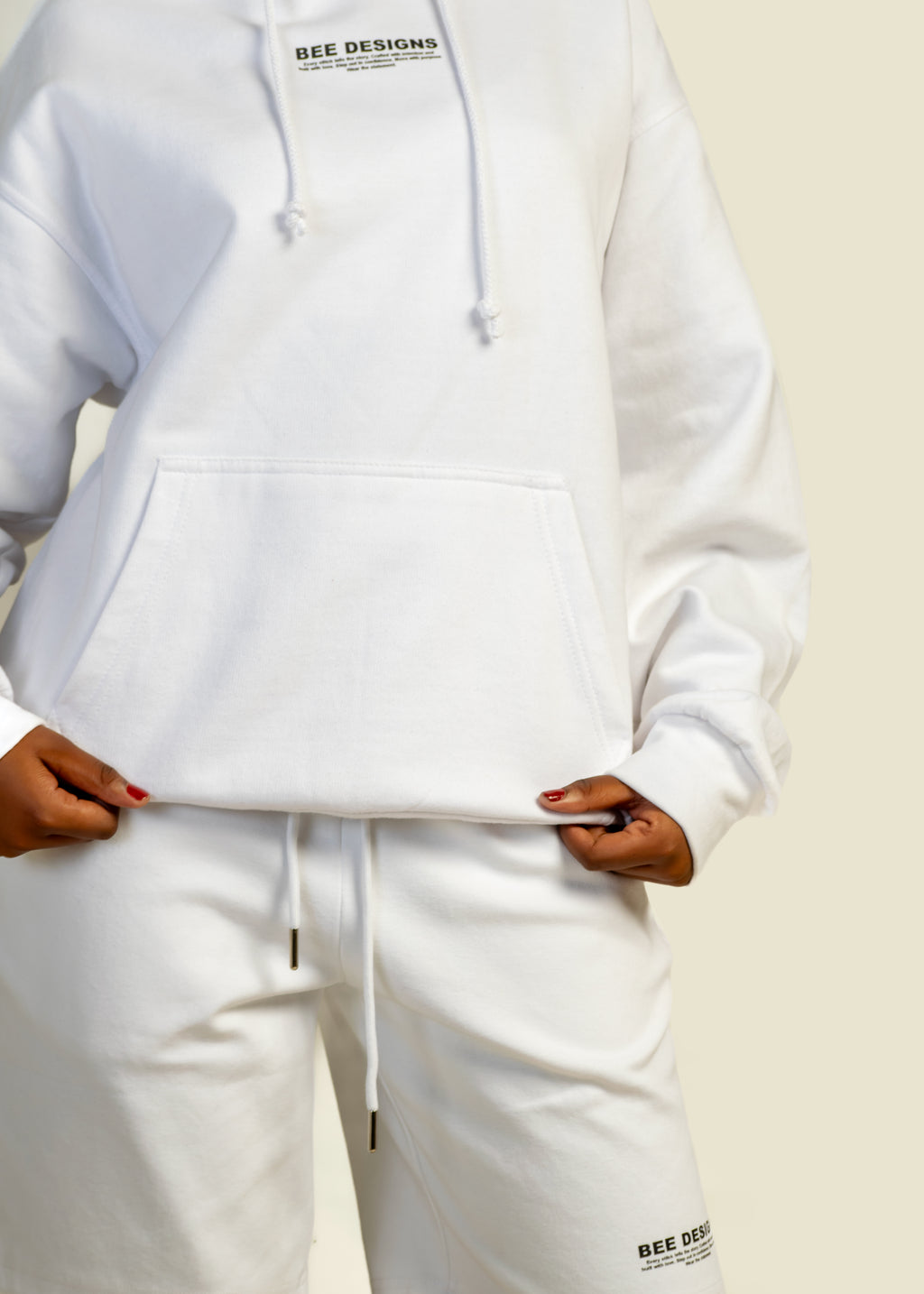 Bee Designs™ 350G White shorts