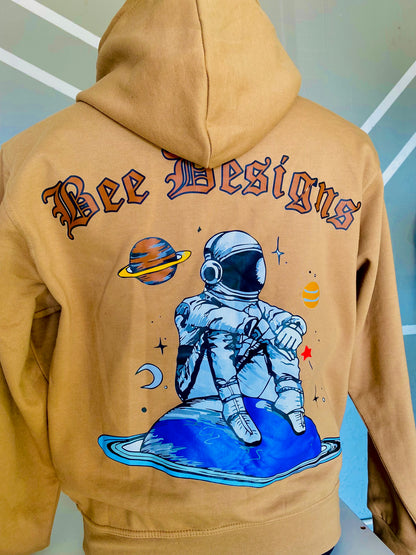 Bee Designs™ Brown Astronaut hoodie